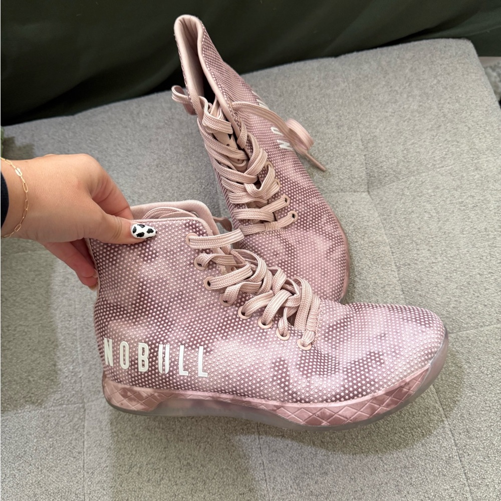 NOBULL Pink Athletic Shoes with Metallic Finish